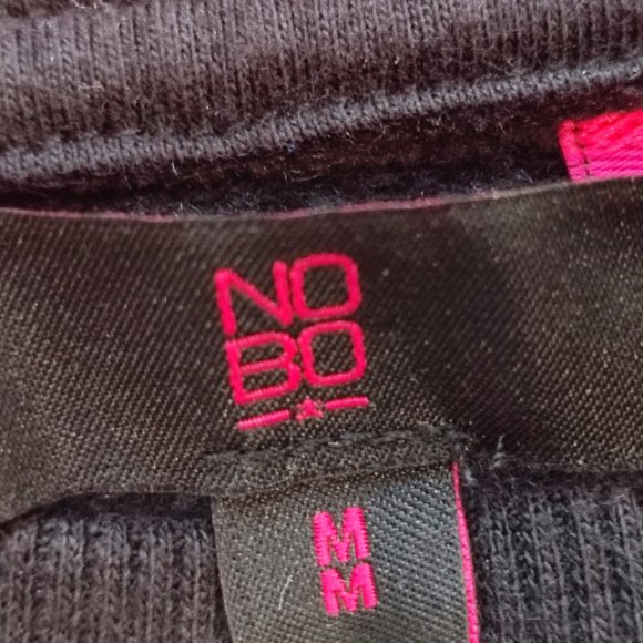 NOBO Free Spirit black winter crop top sweatshirt women's size M - Picture 5 of 5